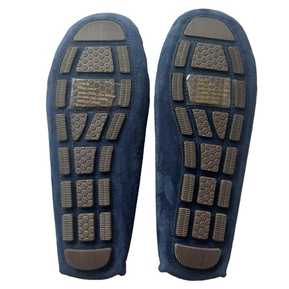 Janie and Jack Navy Blue Suede Driving Shoes Loafers | 3 K NWOT - Picture 8 of 13